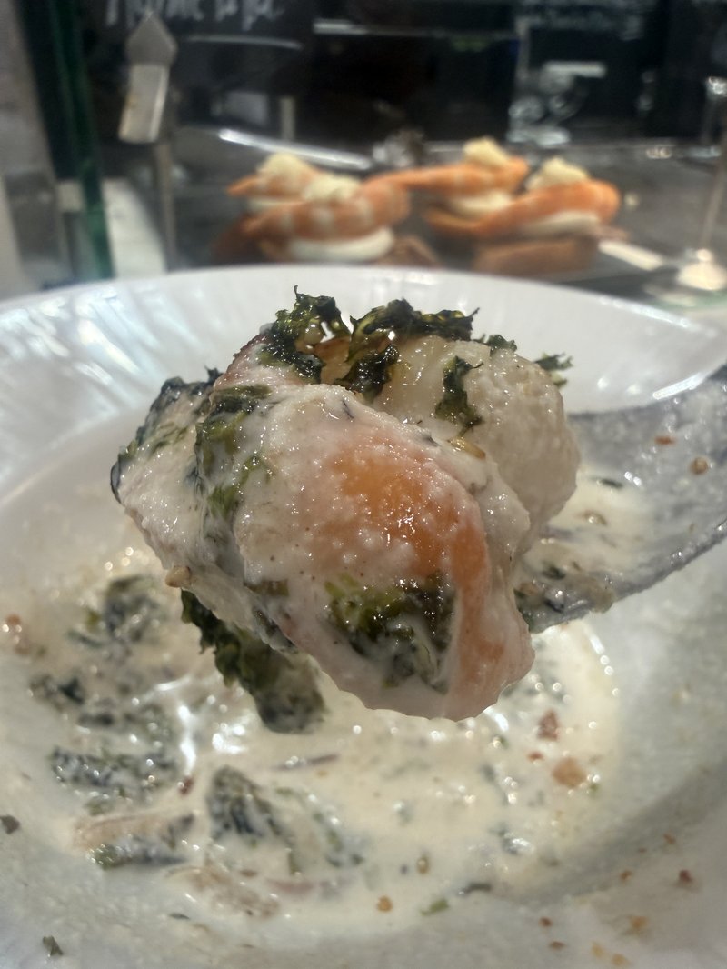 別アングルで撮ったクリームと海苔のピンチョス