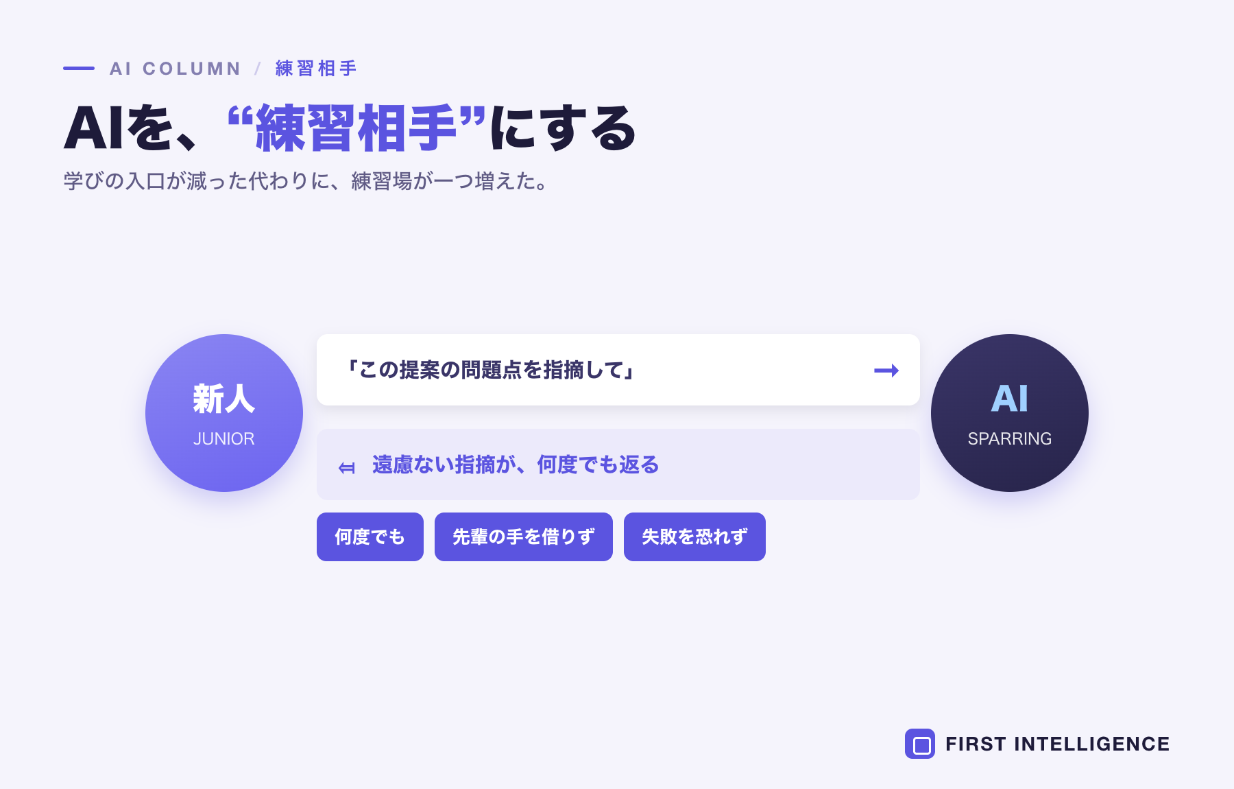 新人が「下積み」で育たなくなる時代──AI時代の人材育成をどう設計するか